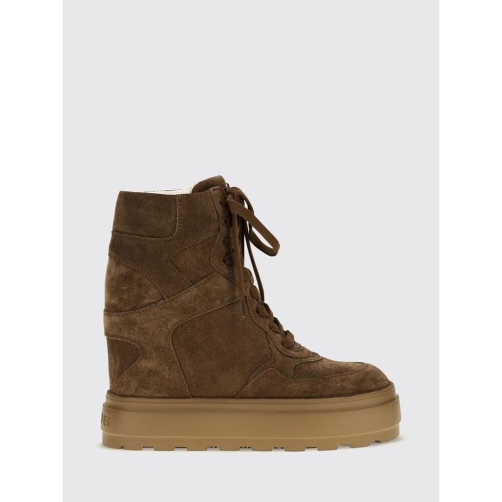 Casadei Women Casadei High-Top Suede Sneakers With Internal Wedge